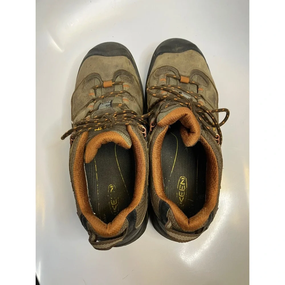 KEEN Durand Hiking Shoes Mens 11 Brown Good American Built Low Top Leather Trail